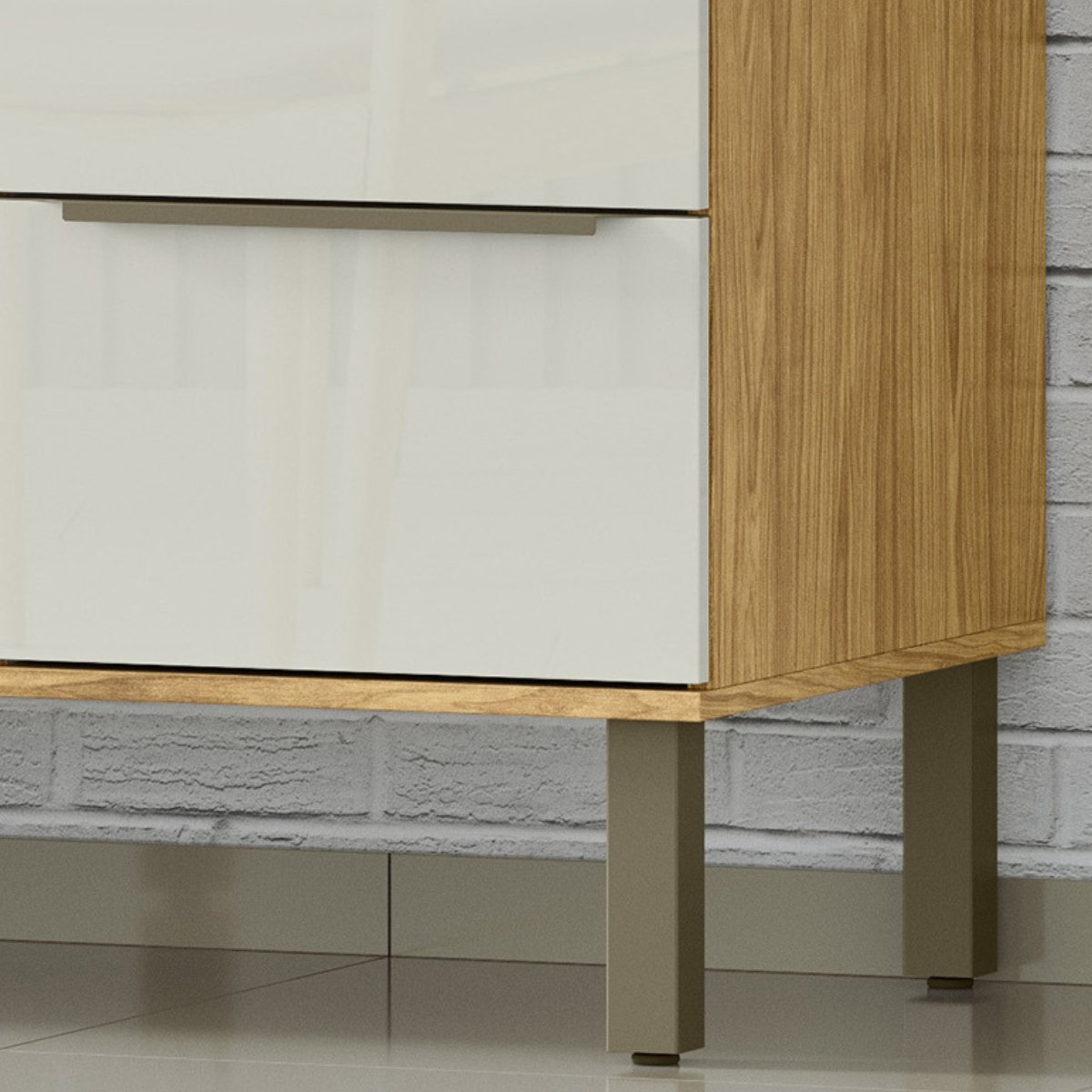 Balcão de Cozinha para Pia 120cm (sem cuba) - Verace Marrocos/Off White
