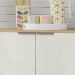Balcão de Pia para Cozinha 3 Portas e 2 Gavetas 120cm (sem cuba) - Glória Castanho/Off White