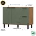 Balcão para Pia Módulo de Cozinha 120cm - Toscana Freijó/Jade