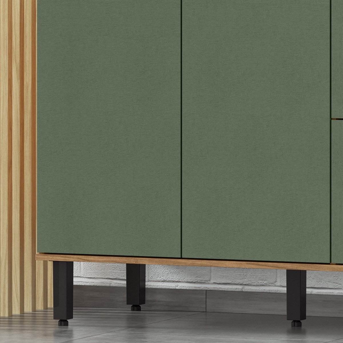 Balcão para Pia Módulo de Cozinha 120cm - Toscana Freijó/Jade