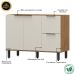 Balcão para Pia Módulo de Cozinha 120cm - Toscana Freijó/Off White