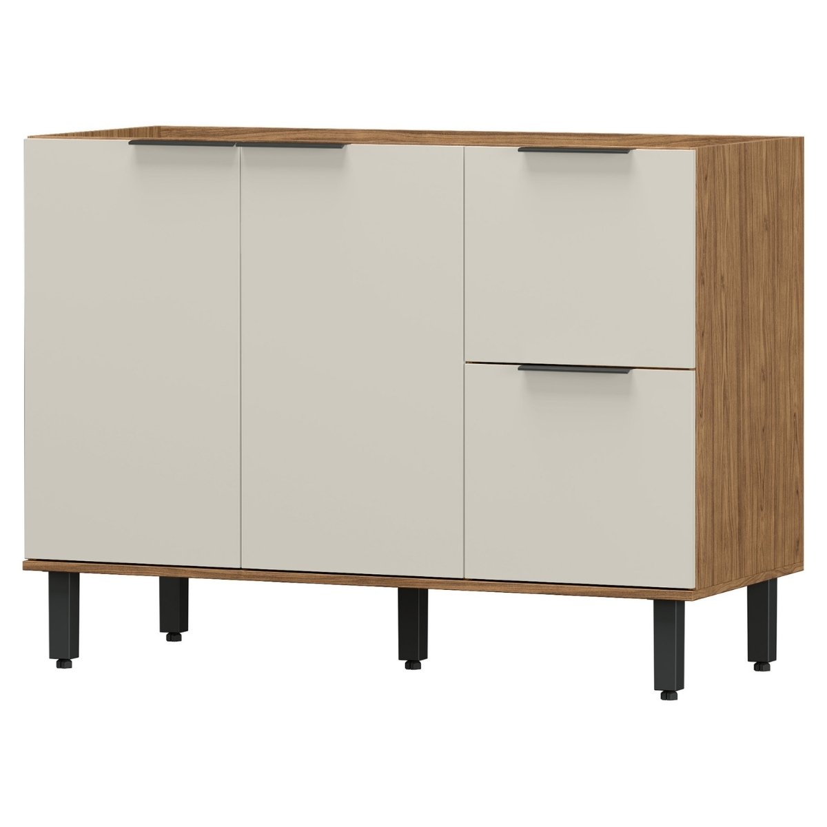 Balcão para Pia Módulo de Cozinha 120cm - Toscana Freijó/Off White