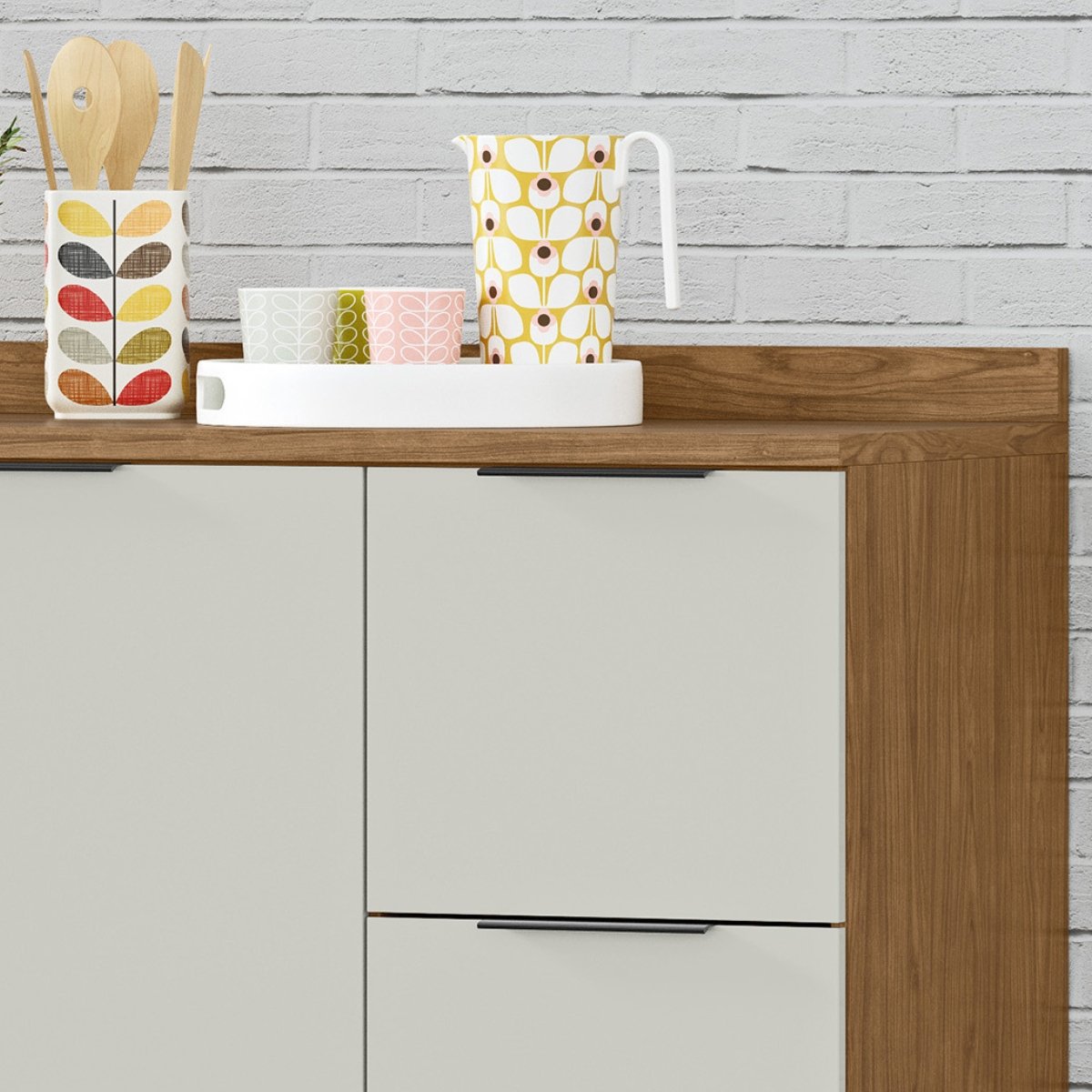 Balcão para Pia Módulo de Cozinha 120cm - Toscana Freijó/Off White