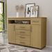 Cômoda para Quarto 4 Gavetas 2 Portas - Oslo Castanho