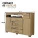 Cômoda para Quarto 4 Gavetas 2 Portas - Oslo Castanho