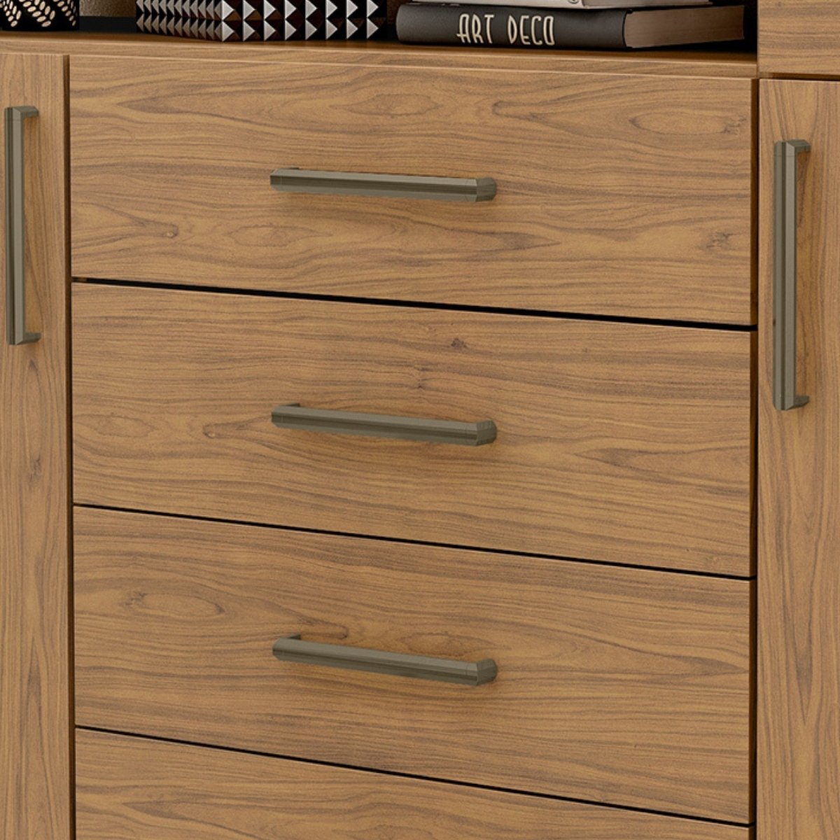 Cômoda para Quarto 4 Gavetas 2 Portas - Oslo Freijó