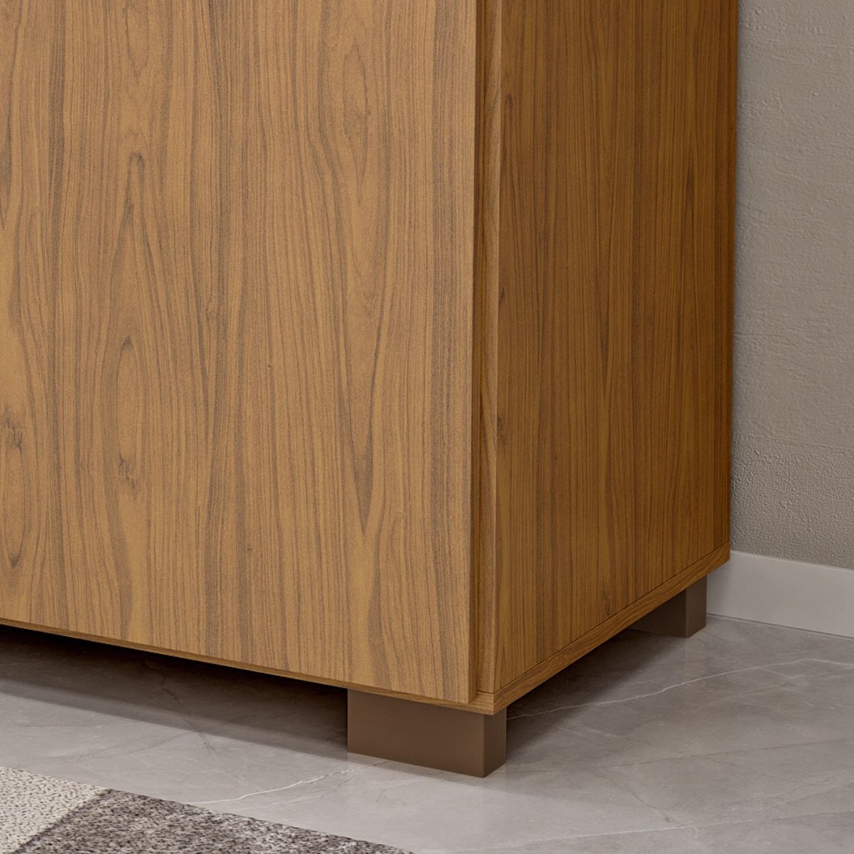 Cômoda para Quarto 4 Gavetas 2 Portas - Oslo Freijó
