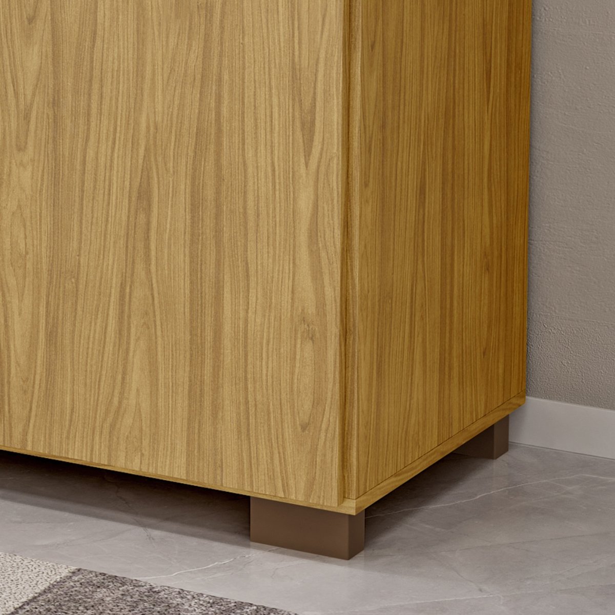 Cômoda para Quarto 4 Gavetas 2 Portas - Oslo Marrocos