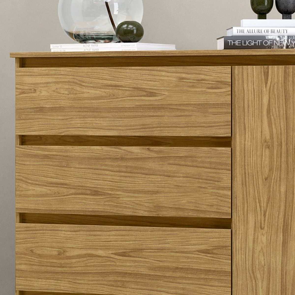 Cômoda para Quarto com 4 Gavetas e Armário - Vega Marrocos