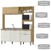 Cozinha Compacta com Torre Quente 4 Portas - Cloe Castanho/Off White