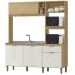 Cozinha Compacta com Torre Quente 4 Portas - Cloe Castanho/Off White