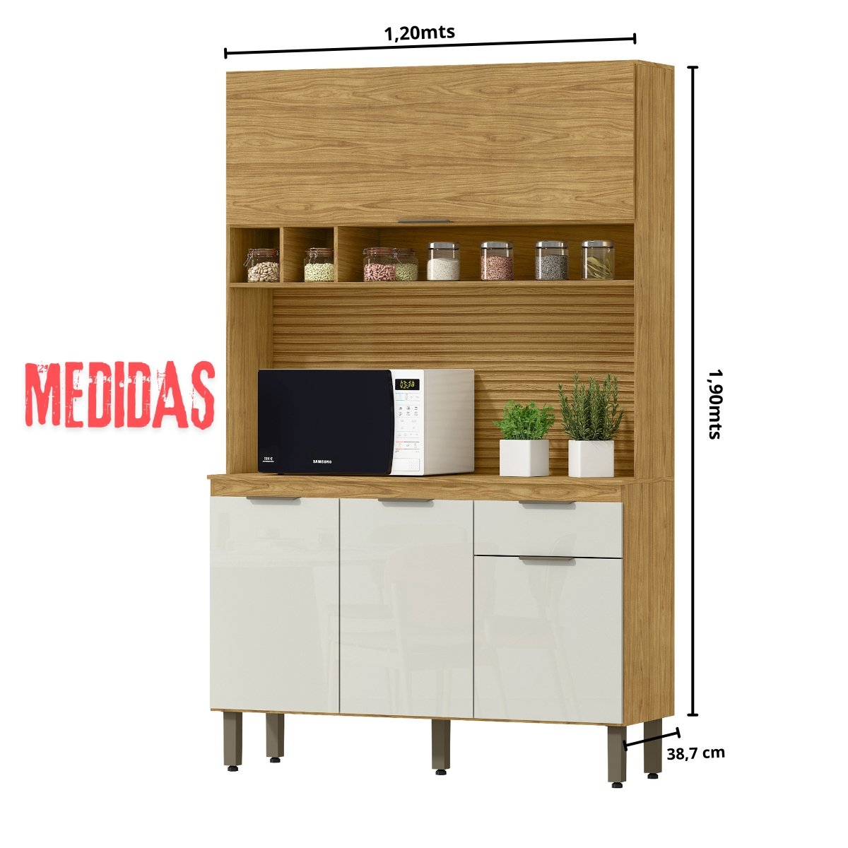 Cozinha Liz Compacta Marrocos/Off White