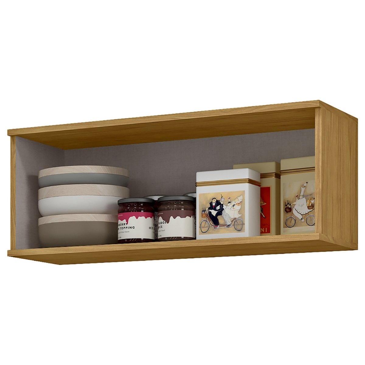 Módulo de Cozinha Aéreo Armário 1 Porta 80cm - Verace Marrocos/Off White