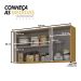 Módulo de Cozinha Aéreo Armário 3 Portas 120cm - Verace Marrocos/Off White
