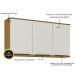 Módulo de Cozinha Aéreo Armário 3 Portas 120cm - Verace Marrocos/Off White