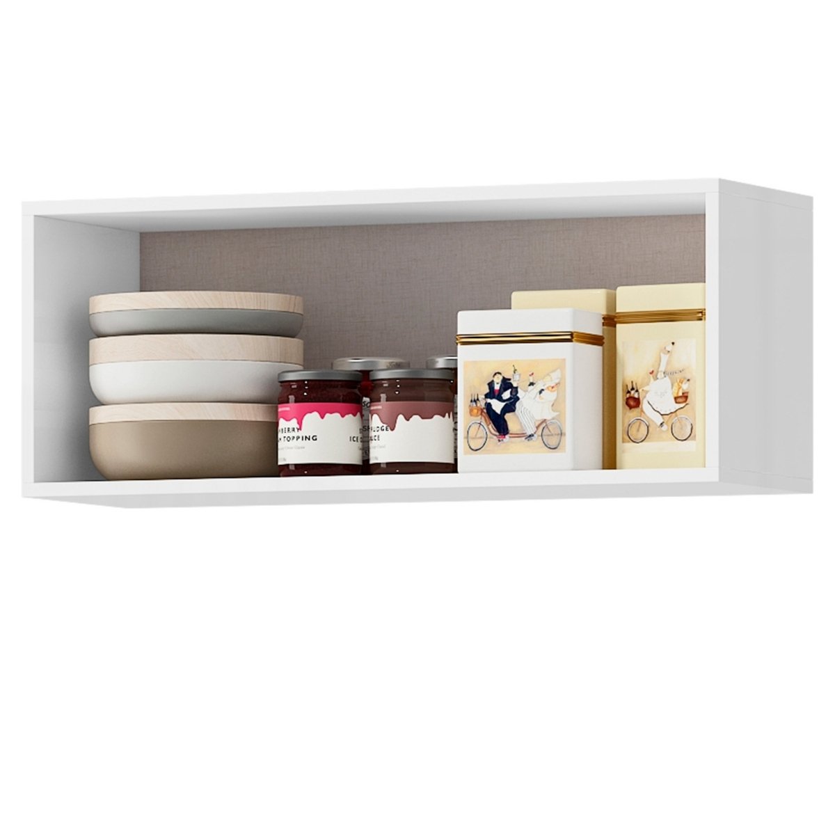 Módulo de Cozinha Aéreo Gabinete 1 Porta - Glória Branco Neve