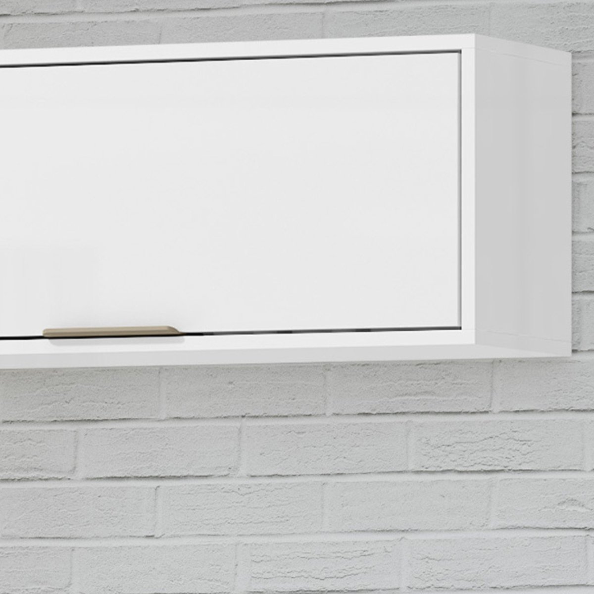 Módulo de Cozinha Aéreo Gabinete 1 Porta - Glória Branco Neve