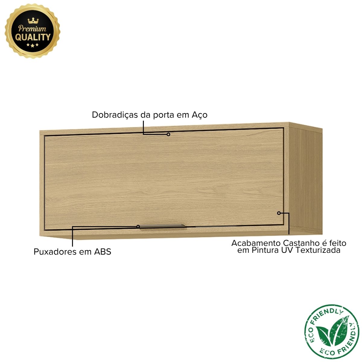 Módulo de Cozinha Aéreo Gabinete 1 Porta - Glória Castanho