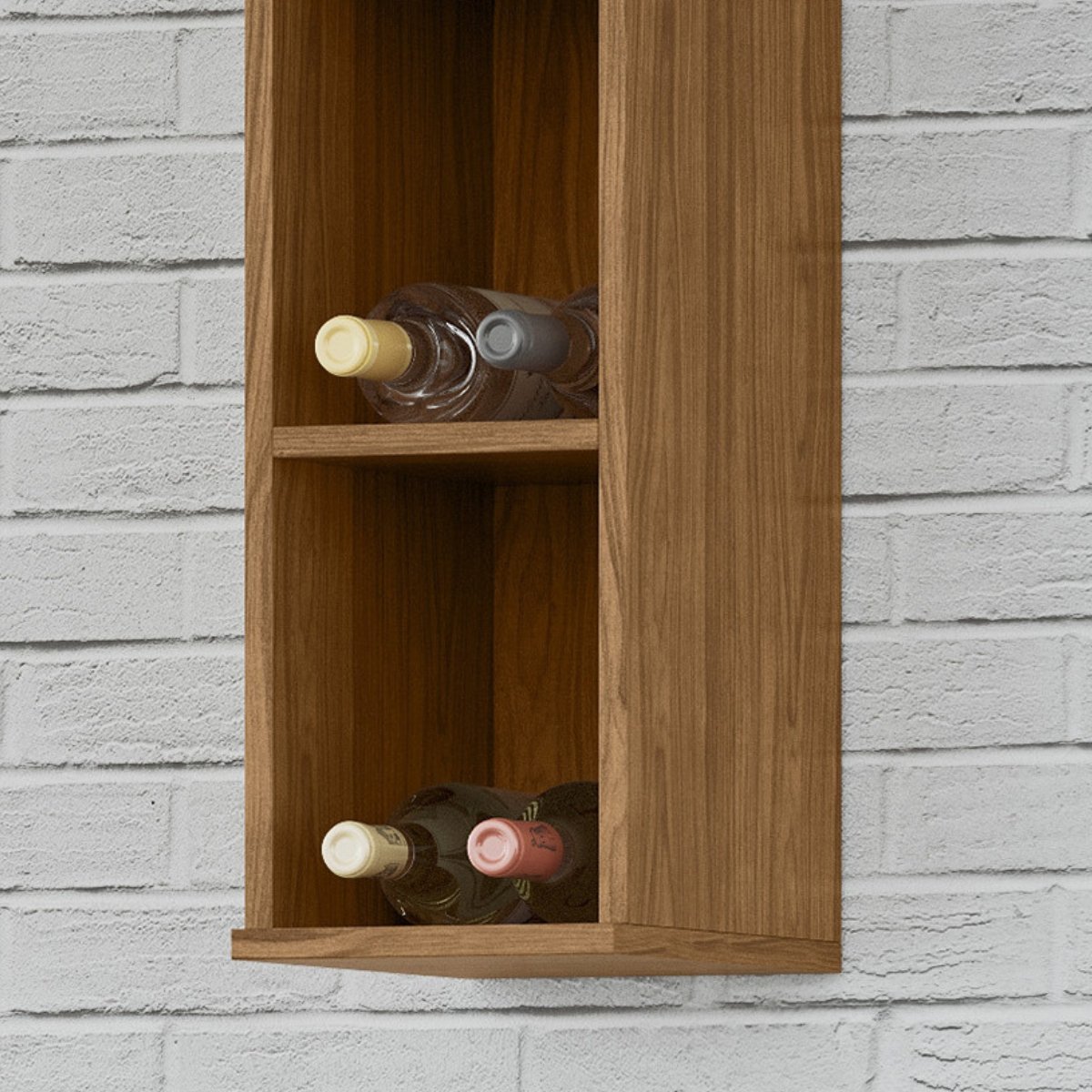 Módulo de Cozinha Aéreo Vertical 3 Nichos 20cm - Toscana Freijó
