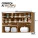Módulo de Cozinha Armário Aéreo Com Vidro 1 Porta 120cm - Toscana Freijó