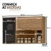 Módulo de Cozinha Armário Aéreo Com Vidro 2 Portas 120cm - Toscana Freijó