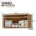 Módulo de Cozinha Armário Aéreo Porta Basculante 80cm - Toscana Freijó