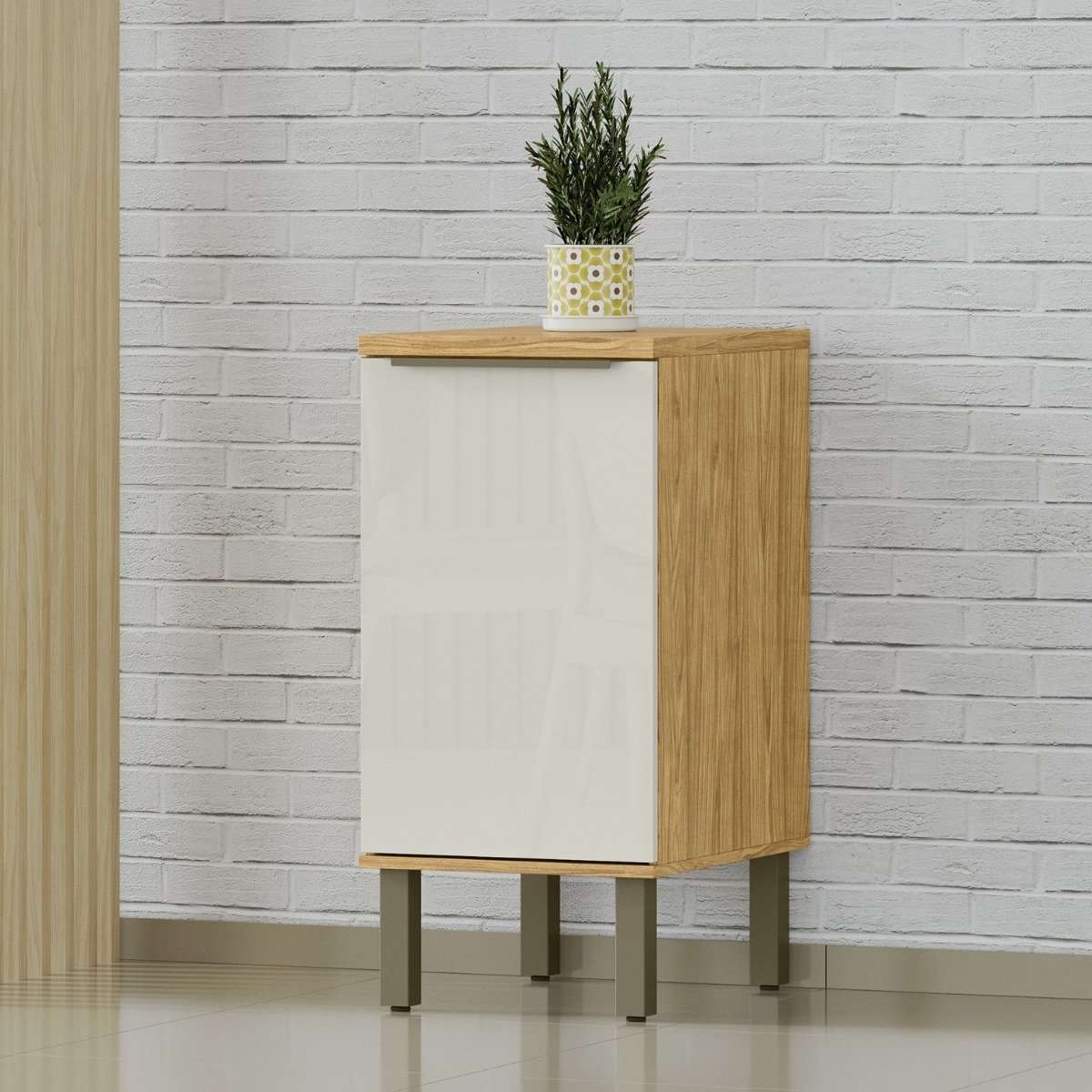 Módulo de Cozinha Balcão 1 Porta 40cm - Verace Marrocos/Off White