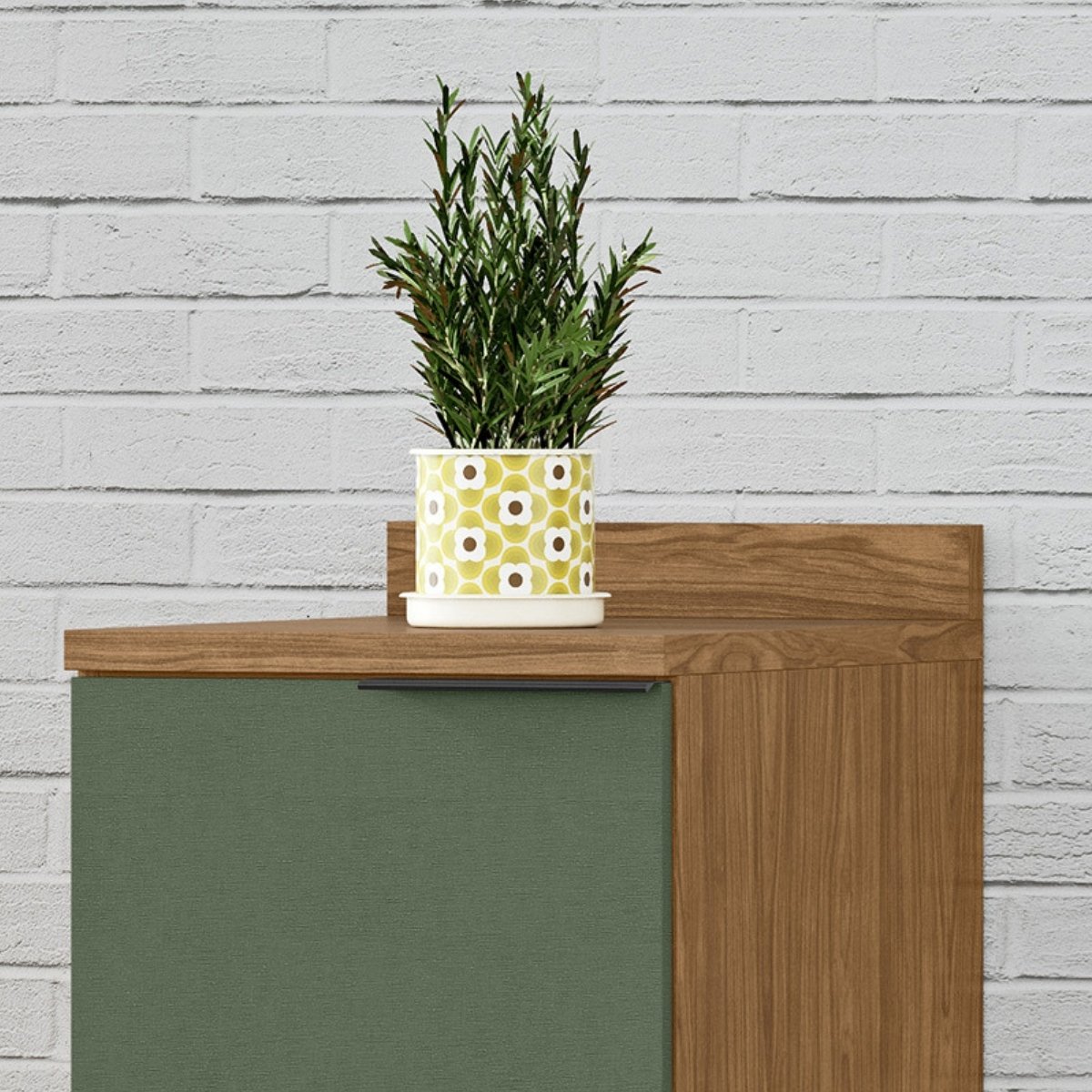 Módulo de Cozinha Balcão 40cm com Porta - Toscana Freijó / Jade