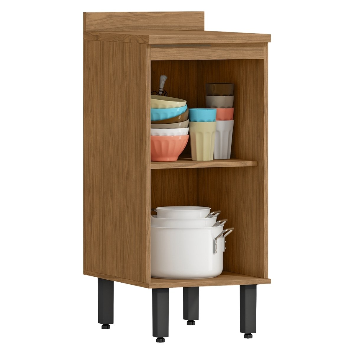 Módulo de Cozinha Balcão 40cm com Porta - Toscana Freijó/Off White