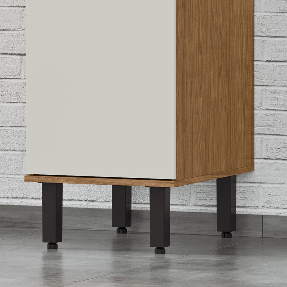 Módulo de Cozinha Balcão 40cm com Porta - Toscana Freijó/Off White