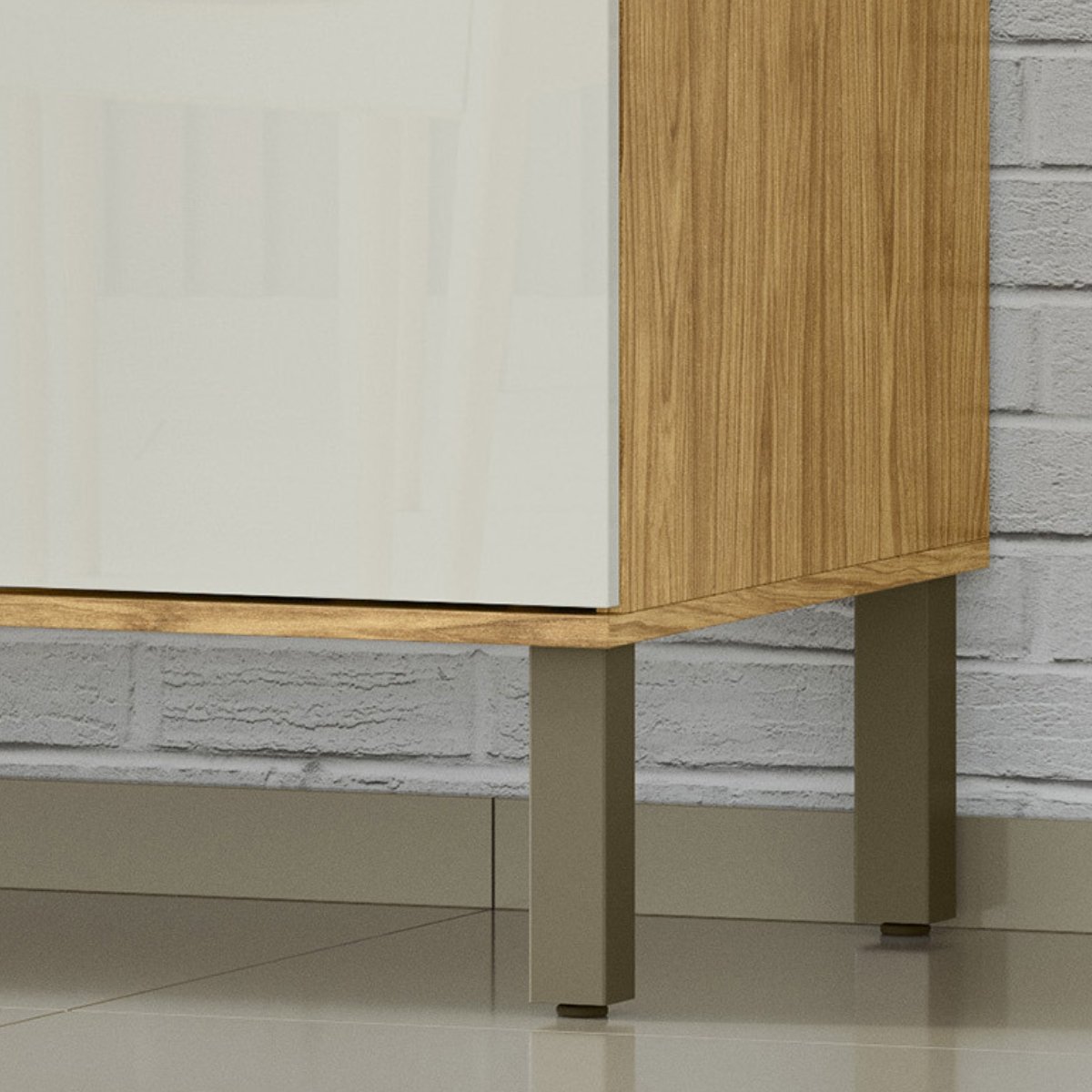 Módulo de Cozinha Balcão de Canto 1 Porta - Verace Marrocos/Off White