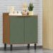 Modulo de Cozinha Balcão de Pia 80cm 2 Portas - Toscana Freijó/Jade
