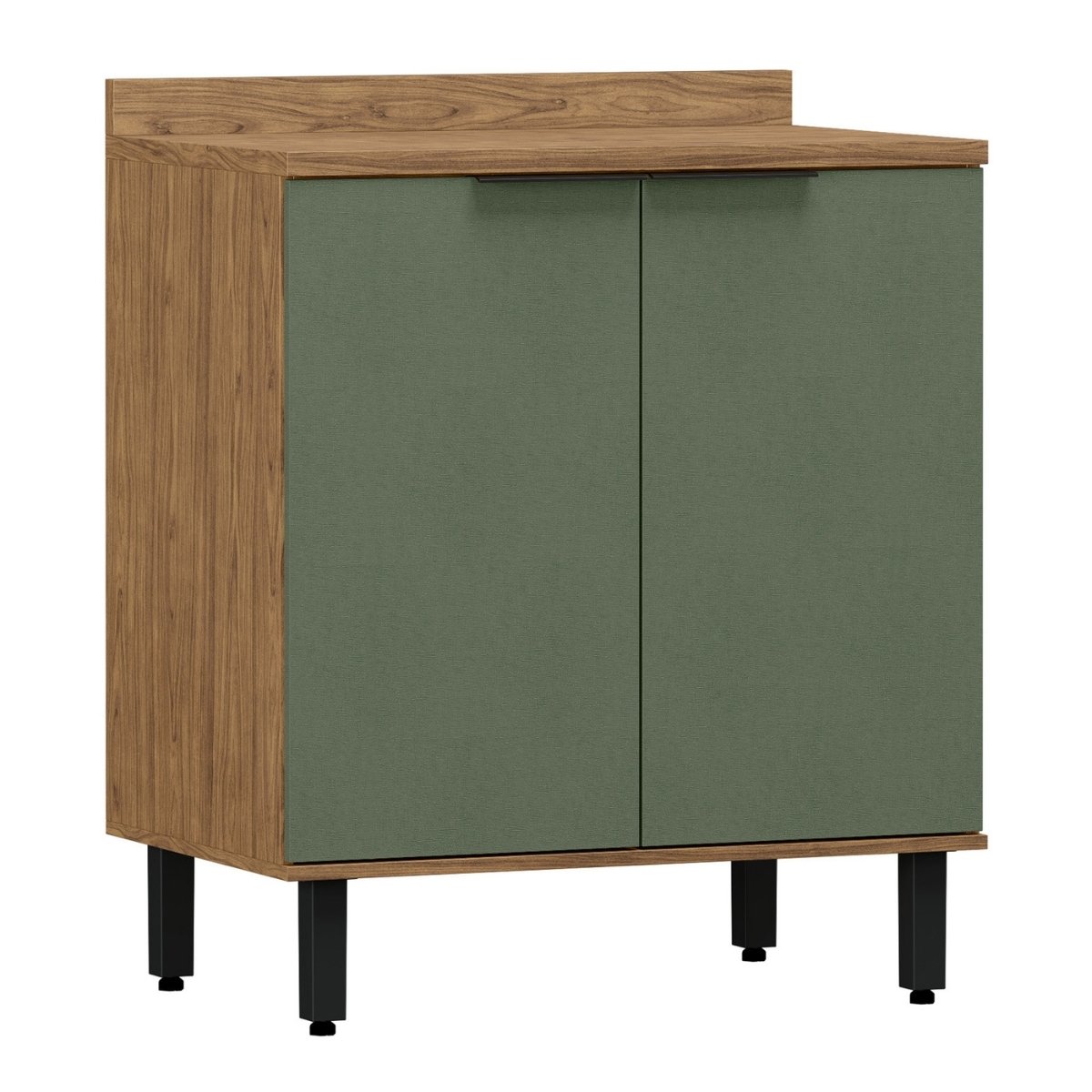Modulo de Cozinha Balcão de Pia 80cm 2 Portas - Toscana Freijó/Jade