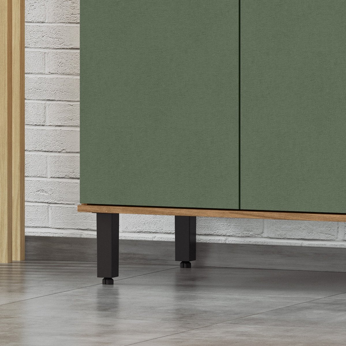 Modulo de Cozinha Balcão de Pia 80cm 2 Portas - Toscana Freijó/Jade