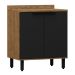 Modulo de Cozinha Balcão de Pia 80cm 2 Portas - Toscana Freijó/Nero