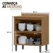 Modulo de Cozinha Balcão de Pia 80cm 2 Portas - Toscana Freijó/Off White