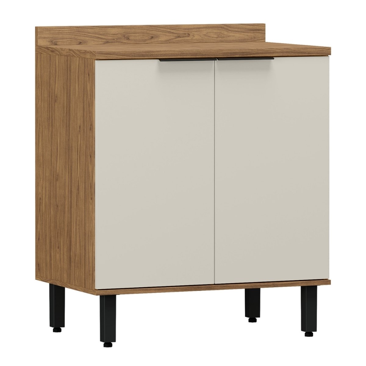 Modulo de Cozinha Balcão de Pia 80cm 2 Portas - Toscana Freijó/Off White
