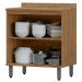 Modulo de Cozinha Balcão de Pia 80cm 2 Portas - Toscana Freijó/Off White