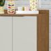 Modulo de Cozinha Balcão de Pia 80cm 2 Portas - Toscana Freijó/Off White