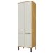 Paneleiro para Cozinha com 4 Portas e 6 Prateleiras - Verace Marrocos/Off White