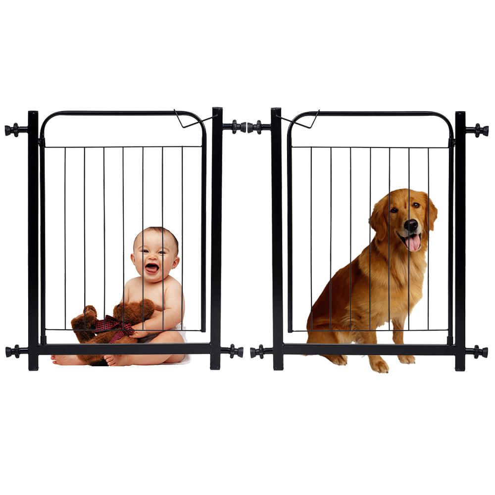 Portão Grade de Proteção para Pet e Bebê Com Trava Segurança Portas de 70 cm á 80 cm - Preto - Lojas RPM