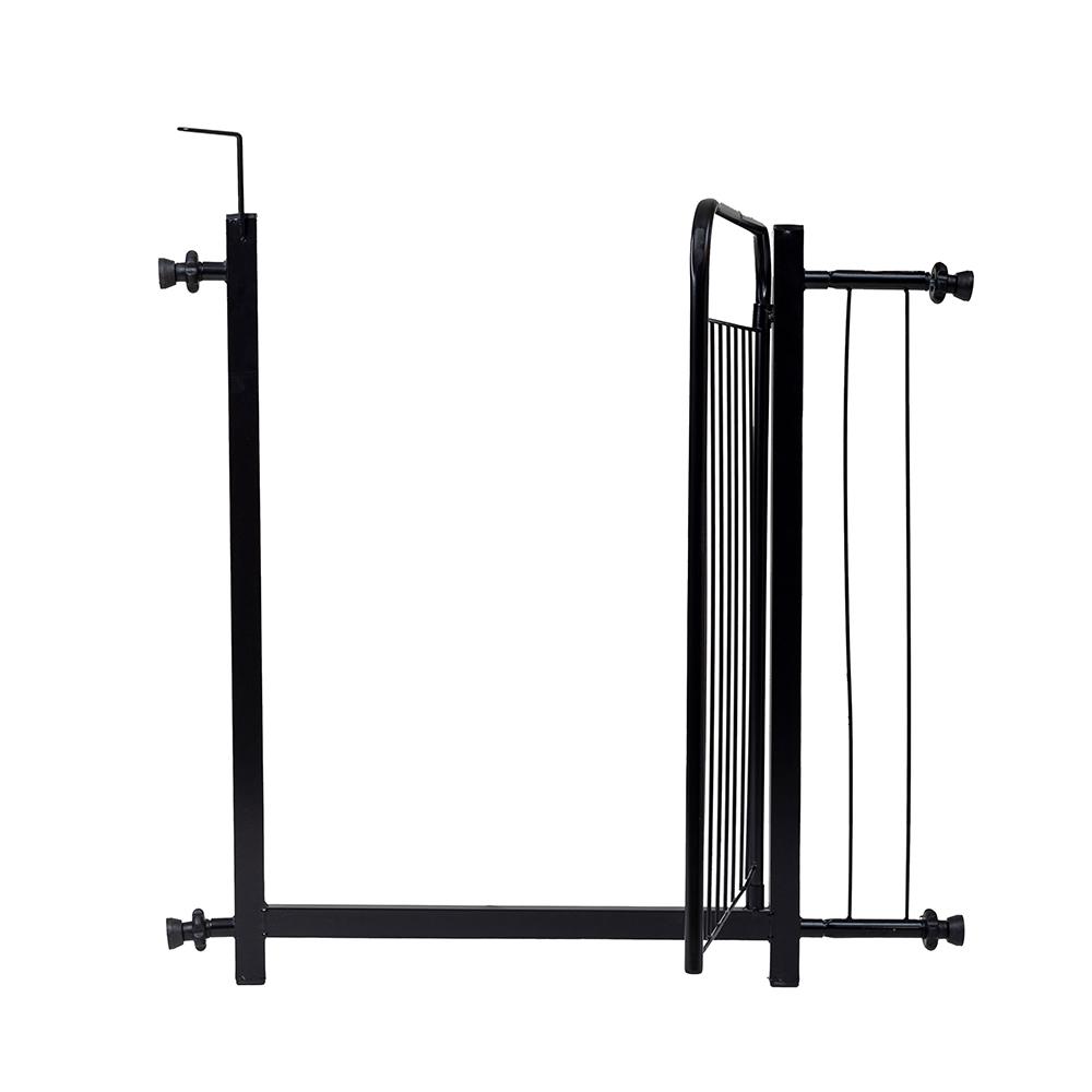 Portão Grade de Proteção para Pet e Bebê Com Trava Segurança Portas de 70 cm á 80 cm - Preto - Lojas RPM