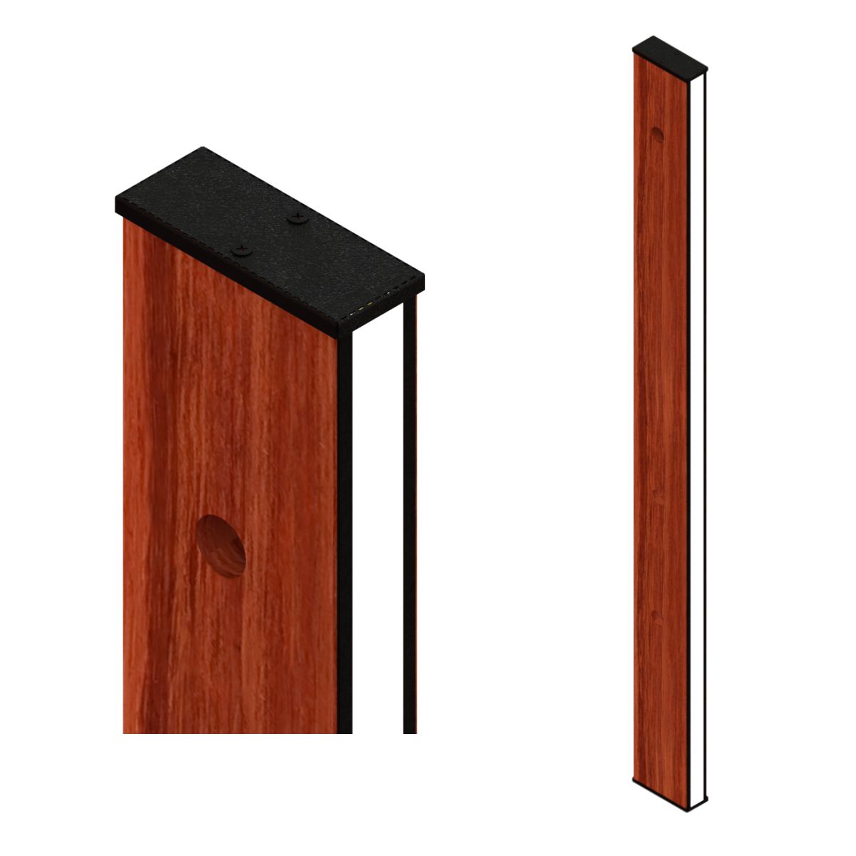Arandela Kansas 36W Dois Focos Madeira Maciça Iluminação Decorativa