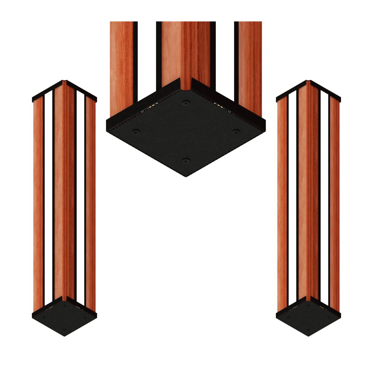 Arandela Led Athenas 18w Bivolt Dois Focos Madeira Maciça