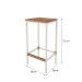 Kit 2 Banqueta em Aço Alta Industrial com Assento de Madeira Maciça 75cm - Branca