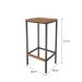 Kit 2 Banqueta em Aço Alta Industrial com Assento de Madeira Maciça 75cm - Preto