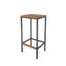Kit 2 Banqueta em Aço Alta Industrial com Assento de Madeira Maciça 75cm - Preto