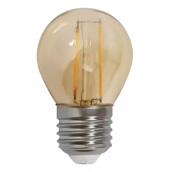 Kit 3 Lâmpada LED Filamento G45 4W Âmbar 2200K Retrô Vintage Decorativa Bivolt