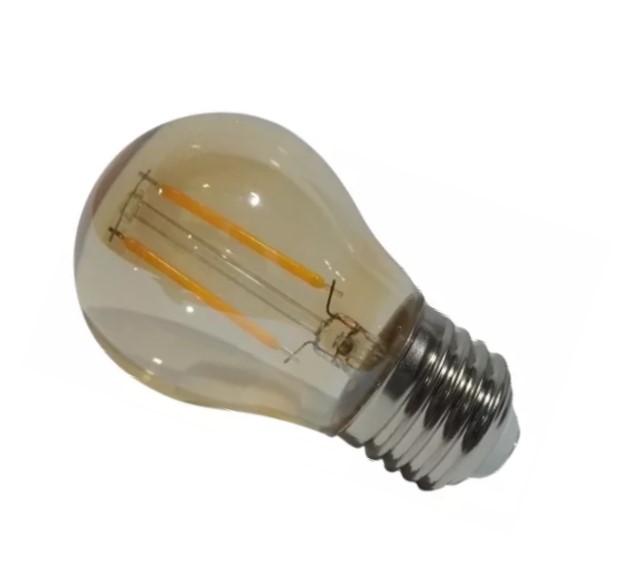 Kit 3 Lâmpada LED Filamento G45 4W Âmbar 2200K Retrô Vintage Decorativa Bivolt