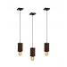 Kit 3 Pendentes Verticais Madeira Capella e Lâmpada Ambar 4w